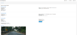 Inventory details for road maintenance project