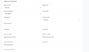 Enter Structure details